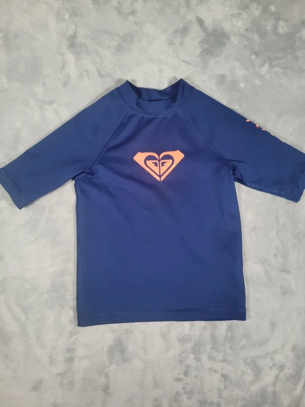 ROXY Girls Mid Sleeve Rashguard Top Size 5 Blue Whole Hearted
